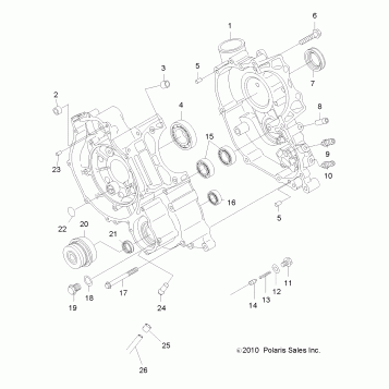 ENGINE, CRANKCASE - A11MH46AX/AZ (49ATVCRANKCASE11SP500)