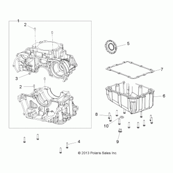ENGINE, CRANKCASE AND OIL SUMP - A16DAA32A1/A7 (49ATVCRANKCASE14SP325)