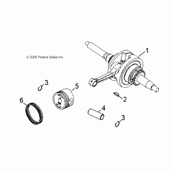 ENGINE, CRANKSHAFT and PISTON - A07KA09AA/AB/AD (49ATVCRANKSHAFT07OTLW90)