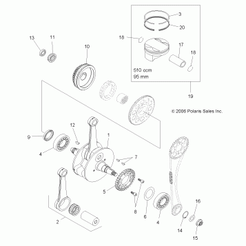 ENGINE, CRANKSHAFT and PISTON - A11GP52AA (49ATVCRANKSHAFT07OUT525)
