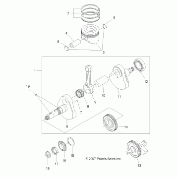 ENGINE, CRANKSHAFT and PISTON - A08LH27AW/AX/AZ (49ATVCRANKSHAFT08SP300)
