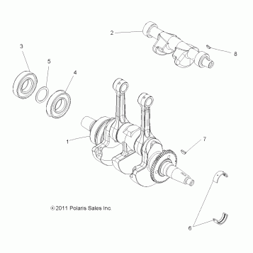 ENGINE, CRANKSHAFT and BALANCE SHAFT - A12CF76FF (49ATVCRANKSHAFT12SP6X6)