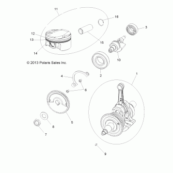 ENGINE, CRANKSHAFT, PISTON AND BALANCE SHAFT - A16DAA32A1/A7 (49ATVCRANKSHAFT14SP325)