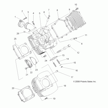 ENGINE, CYLINDER - A07LB27AA/AC/LH27AA/AB/AC/AD/AL (49ATVCYLINDER07HAWK)