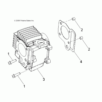 ENGINE, CYLINDER - A14KA05AD/AF (49ATVCYLINDER07OTLW90)