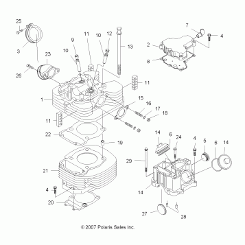 ENGINE, CYLINDER and HEAD - A08BA32AA (49ATVCYLINDER08TB)