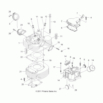 ENGINE, CYLINDER and HEAD - A13NA32AA (49ATVCYLINDER12TB)