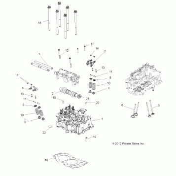 ENGINE, CYLINDER HEAD, CAM and VALVES - A14ZN8EAB/C/I/M/P/S (49ATVCYLINDER13SPXP850)