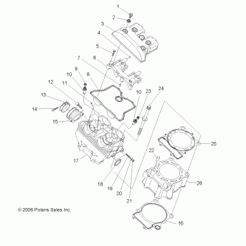ENGINE, CYLINDER - A07GP50AA/AB (49ATVCYLINDEROUTLAW)