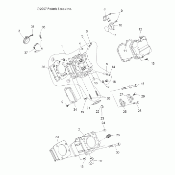 ENGINE, CYLINDER and HEAD - A08BG50AA (49ATVCYLINDERHD08SCRAM)