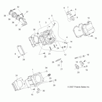 ENGINE, CYLINDER and HEAD - A08DN50EA (49ATVCYLINDERHD08SP500EFI)