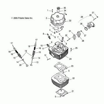ENGINE, CYLINDER HEAD - A10PB20AB/AD (49ATVCYLINDERHD09PHX)