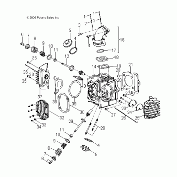 ENGINE, CYLINDER HEAD - A10KA09AB/AD (49ATVCYLINDERHD09SP90)