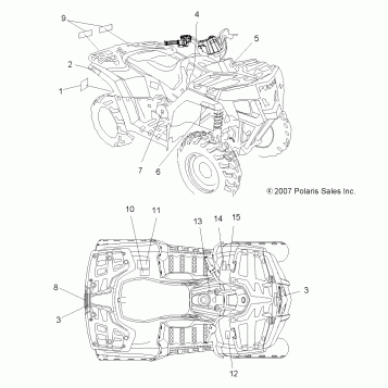BODY, DECALS - A09LB27AA (49ATVDECAL08HAWKINTL)