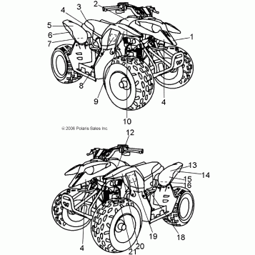 BODY, DECALS - A08KA05AB/AD (49ATVDECAL08OUT50)