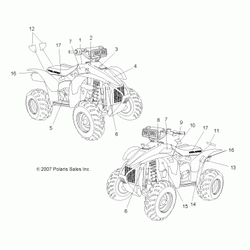 BODY, DECALS - A08BG50AA (49ATVDECAL08SCRAM)