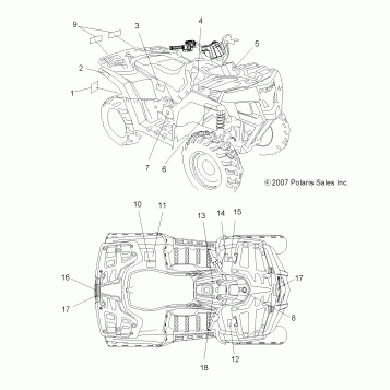 BODY, DECALS - A08LH46AQ/AX/AZ (49ATVDECAL08SP400)