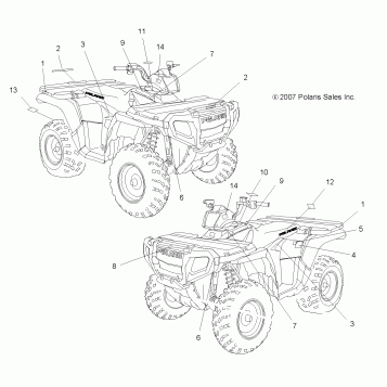 BODY, DECALS - A08MH76SS/SF (49ATVDECAL08SP800SCAND)