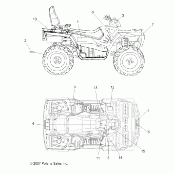 BODY, DECALS - A08DN76AF/AG/AH/AL/AJ/AS (49ATVDECAL08SPTRG800)
