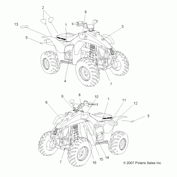 BODY, DECALS - A08BA32AA (49ATVDECAL08TB)