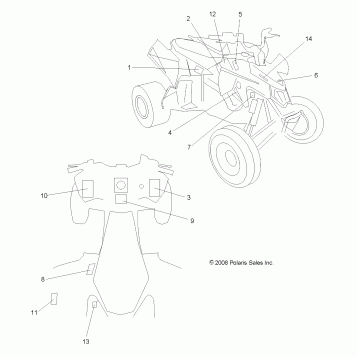 BODY, DECALS - A10GJ52AA (49ATVDECAL09OUT450)