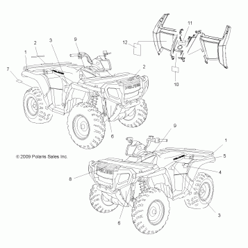 BODY, DECALS - A09MH50AS/AX/AZ (49ATVDECAL09SP500HO)