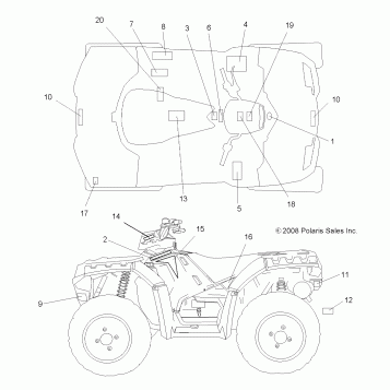 BODY, DECALS - A09ZX85/8X ALL OPTIONS (49ATVDECAL09SPEPS850)