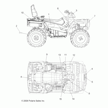 BODY, DECALS - A09DN50AB/AZ (49ATVDECAL09SPTRG500)