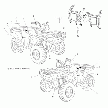 BODY, DECALS - A10MH50AJ/AX/AZ (49ATVDECAL10SP500)