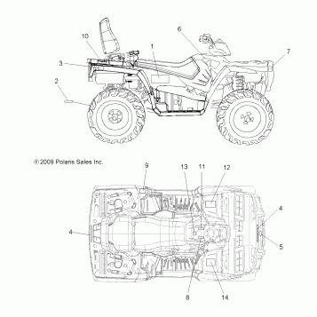 BODY, DECALS - A10DH50AX/AZ (49ATVDECAL10SP500TRG)