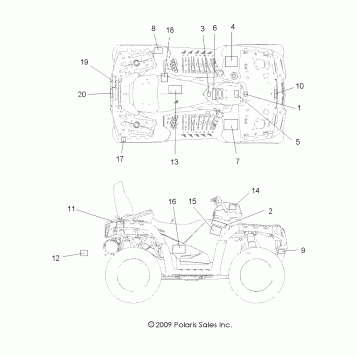 BODY, DECALS - A10DX55AL/AF (49ATVDECAL10SPTRGEPS)
