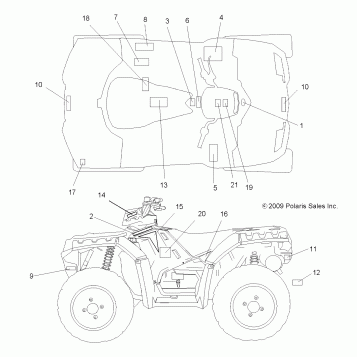 BODY, DECALS - A10ZX85AK/AL/AS/AT/AX (49ATVDECAL10SPXP850)