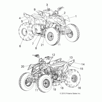 BODY, DECALS - A12KA09AD/AF (49ATVDECAL11OUT90)