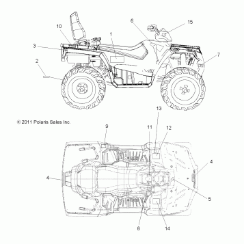 BODY, DECALS - A11DH50AX/AZ (49ATVDECAL11SP500TRG)