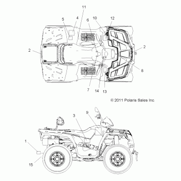 BODY, DECALS - A12MN50ET/EX (49ATVDECAL12SP500TR)