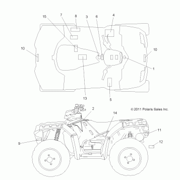 BODY, DECALS - A12ZN55AA/AQ/AZ (49ATVDECAL12SP550)