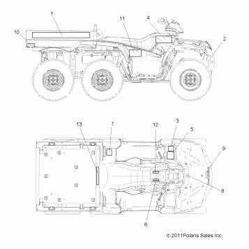 BODY, DECALS - A12CF76FF (49ATVDECAL12SP8006X6F)