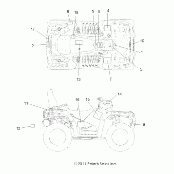 BODY, DECALS - A12DN8EAF/EAH/EAR/EAW (49ATVDECAL12SP850EPS)