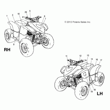 BODY, DECALS - A14PB20AF (49ATVDECAL13PHX)