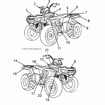 BODY, DECALS - A16YAF09AA (49ATVDECAL13SP90)