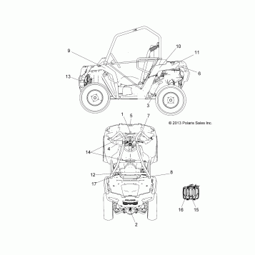 BODY, DECALS - A14BH33AJ (49ATVDECAL14325)