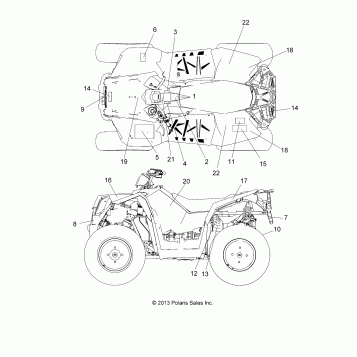 BODY, DECALS - A14GH9EAW (49ATVDECAL14SCRAM)