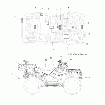 BODY, DECALS - A14TN5EAA/EAD (49ATVDECAL14SPX2550)