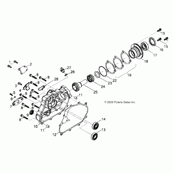 DRIVE TRAIN, REAR DRIVE ASSEMBLY - A14PB20AF (49ATVDRIVERR09PHX)