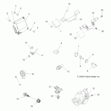 ELECTRICAL, SWITCHES and SENSORS and ECM - A09MN50AN/AX (49ATVELECT09SP500EFI)