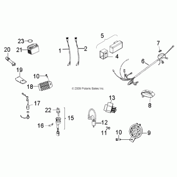 ELECTRICAL, SWITCHES, HARNESS and INDICATORS - A10KA09AB/AD (49ATVELECT10OTLW90)