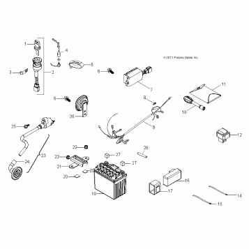ELECTRICAL, SWITCHES, HARNESS and PARTS - A11KA05AB/AD (49ATVELECT11OUT50)