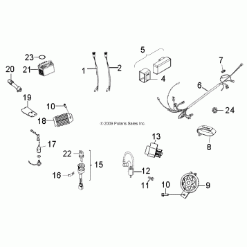 ELECTRICAL, SWITCHES, HARNESS and INDICATORS - A13KA09AD/AF (49ATVELECT12SP90)