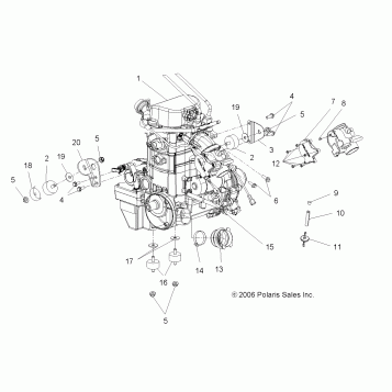 ENGINE, MOUNTING - A07MH68AX/AY/AZ (49ATVENGINE07700)