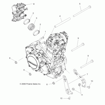 ENGINE, MOUNTING - A07GP52AA/AB (49ATVENGINE07OUT525)